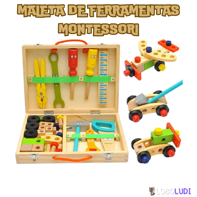 Maleta de Ferramentas Montessori Loboludi